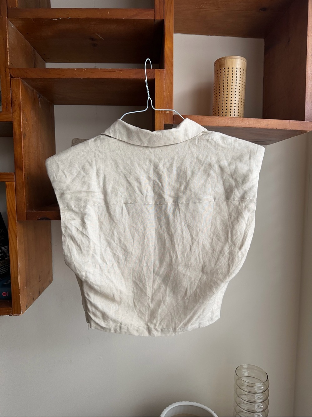 NWT ASTR Kathlyn Crop Top Linen (Khaki | Small) - Picture 2 of 8